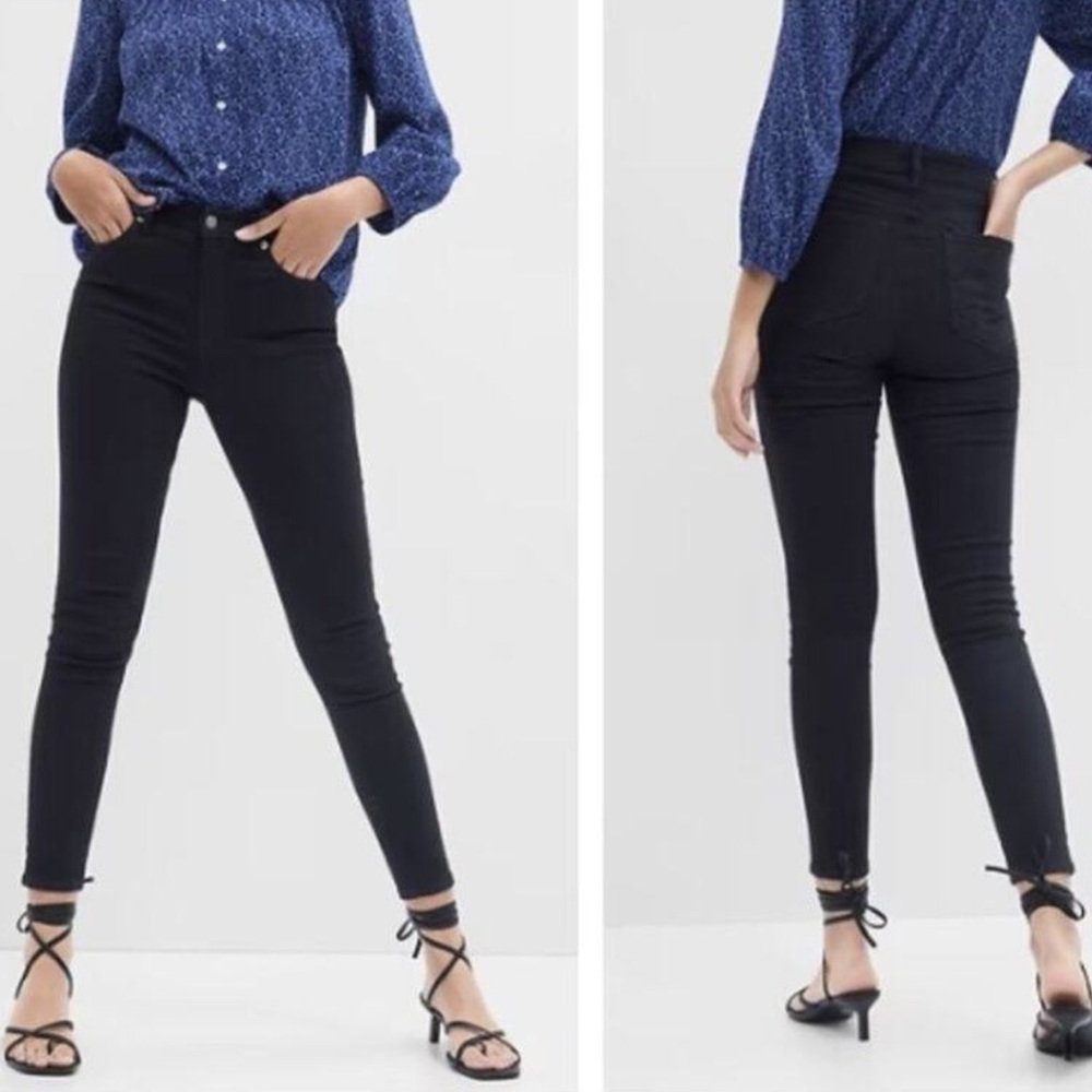 Gap Women’s Black Denim High Rise Universal Legging Jeans | Size 12/32 Short